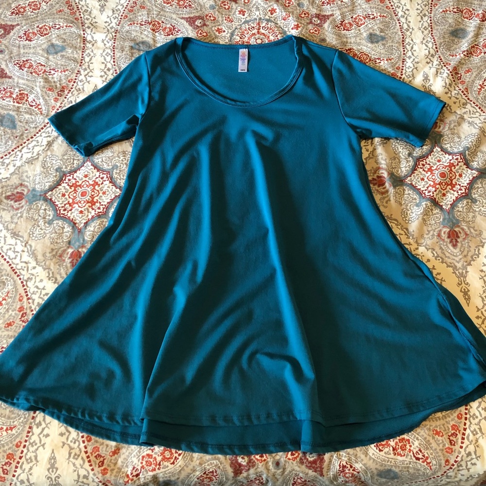 LuLaRoe XXS Perfect Tee - solid teal